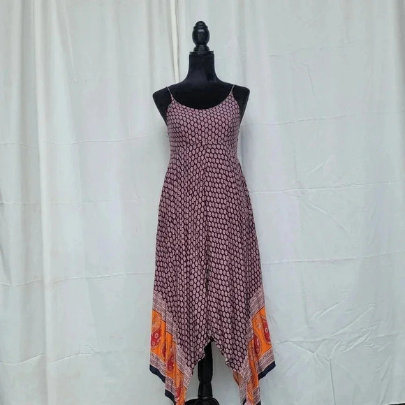 NWT Beach Lunch Lounge Long Tank Smocked Dress Paisley Viscose Lightweight XS - Picture 3 of 12